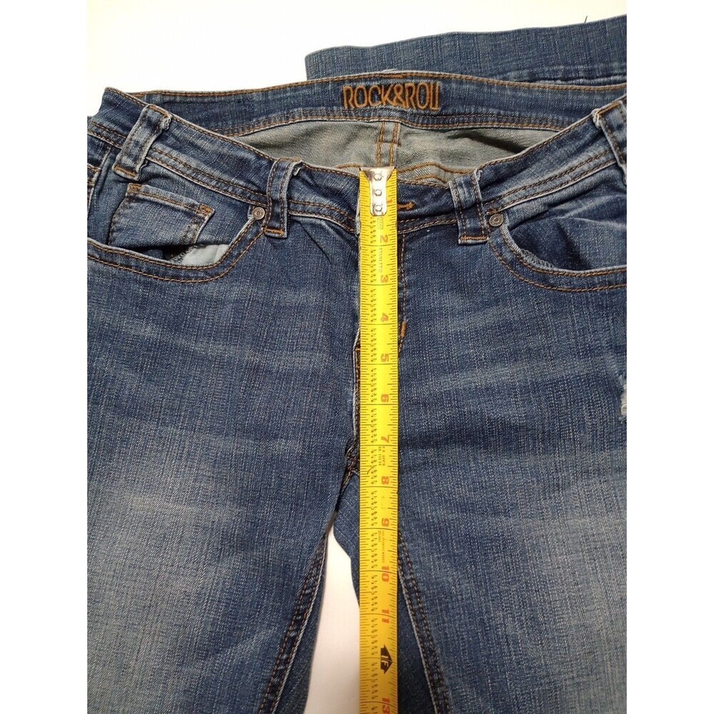 Rock & Roll Cowgirl Jeans Womens 31x34 Trouser Flare Dark Wash - Picture 6 of 16